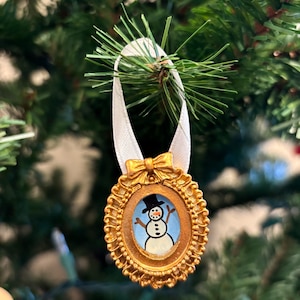 Hand-Painted Snowman Christmas Ornament