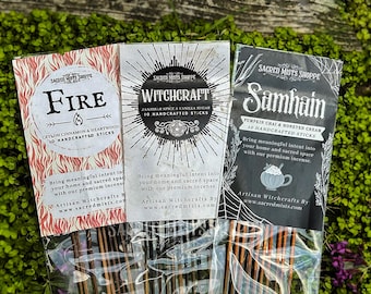 Samhain & Halloween rökelseset Eld, Häxkonst, Samhain, Handgjord Sabbat, Högtid, Hemdoft, Ritual, Besvärjelser, Meditation, Presentset