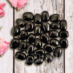 Jet Natural Tumbled Stone for Protection, Grounding, Energy Clearing, Auric Cleansing, Shielding, Absorbs Negativity, Personal Power