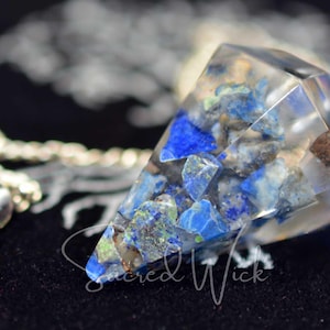 LAPIS LAZULI ORGONITE Pendulum for Divination, Communication, Dousing, Third Eye, Psychic Readings, Divine Inspiration, Knowledge, Healing