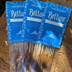 Beltane Incense Sticks Red Berries & Tea Rose Handmade May Day for Passion, Love, Union, God and Goddess, Ritual, Fire Festival, Witchcraft