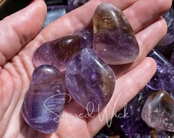 AMETRINE Tumbled Crystal AA+ Gemstone for Protection, Clarity, Uplifting Energy, Creativity, Enhancing Focus, Inspiration, Meditation