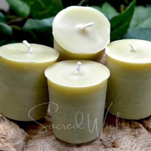 Bayberry Prosperity and Abundance Votive Candle Bayberry Wax, Beeswax and Soy Spell Candle, Ritual Candle, Money Drawing, New Opportunities