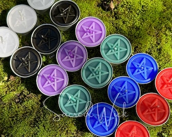 PENTACLE TEALIGHT Candle Trio Set: Bring Magic into Your Living Space for Meditation, Ritual, Spells, Altar, Candle Magick, Home Decor