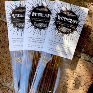 Witchcraft Incense Sticks Zanzibar Spice & Vanilla Sugar Handmade for Ritual, Spells, Divination, Sacred Space, Magick, Manifestation, Wicca
