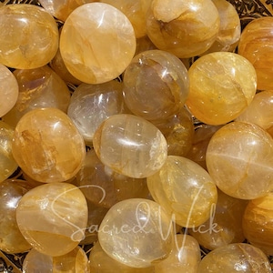 Golden Healer Quartz Yellow Hematoid Large Tumbled Stone for
