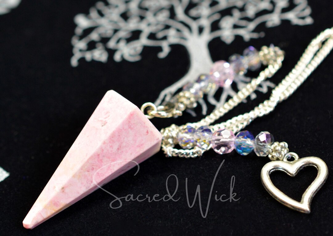 RHODONITE Pendulum for Divination, Psychic Readings, Decision Making ...