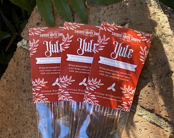 Yule Incense Sticks Bayberry & Evergreens Handmade for Winter Solstice, Rebirth, Winter, Hope, Christmas, Renewal, Ritual, Wicca, Witchcraft