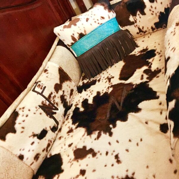fuzzy cowhide custom livestock brand baby bedding set