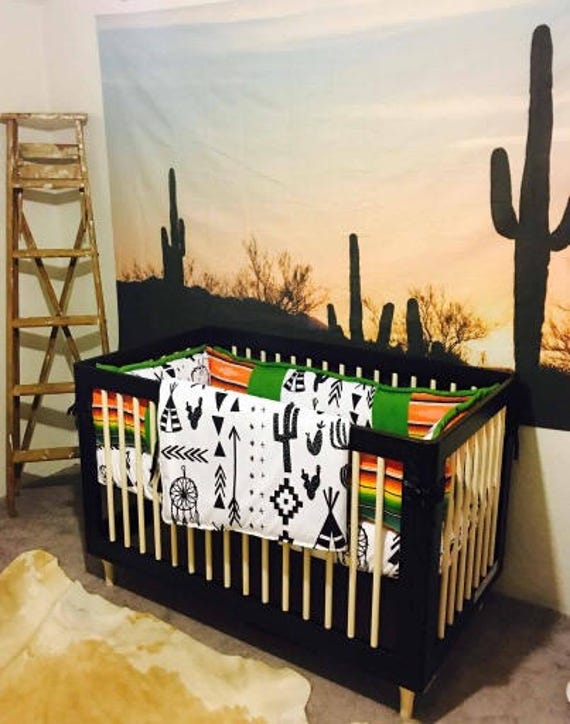 Sunset Serape Tribal Custom Baby Bedding Set Etsy