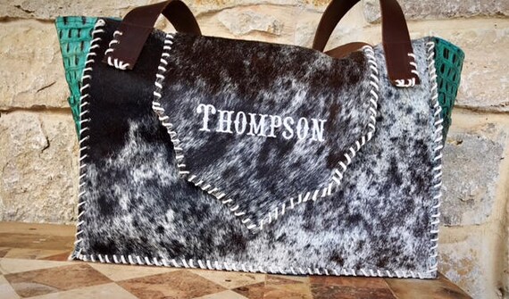 cowhide diaper bag