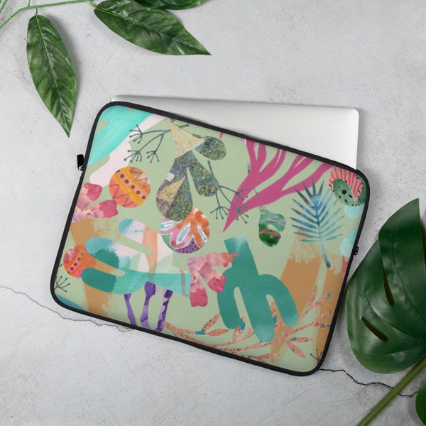 Funda para portátil "Botánica Saguaro" / Laptop sleeve "Botanical Saguaro"