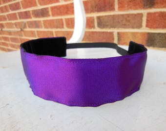 Purple no slip headband, wide