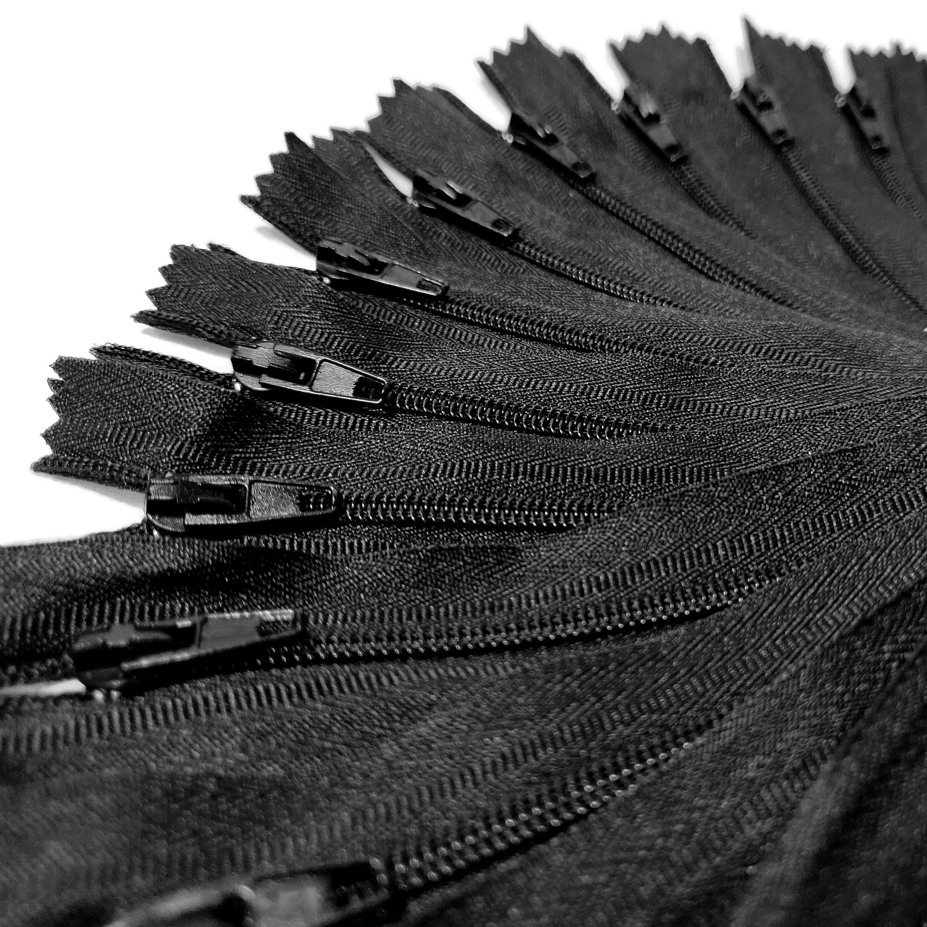 KGS Nylon Zipper for Sewing Crafts Black Color Zippers 3 100 Zippers