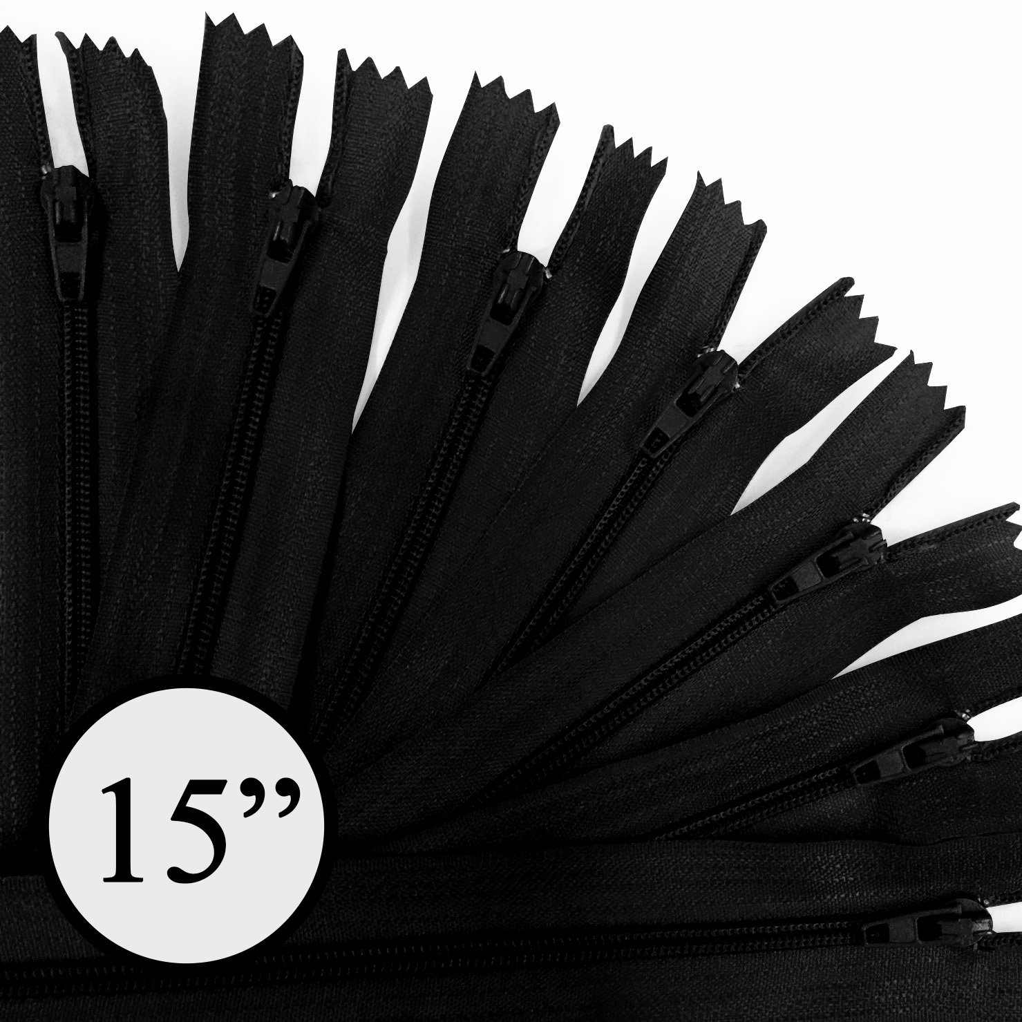 KGS Nylon Zipper for Sewing Crafts Black Color Zippers 3 100 Zippers