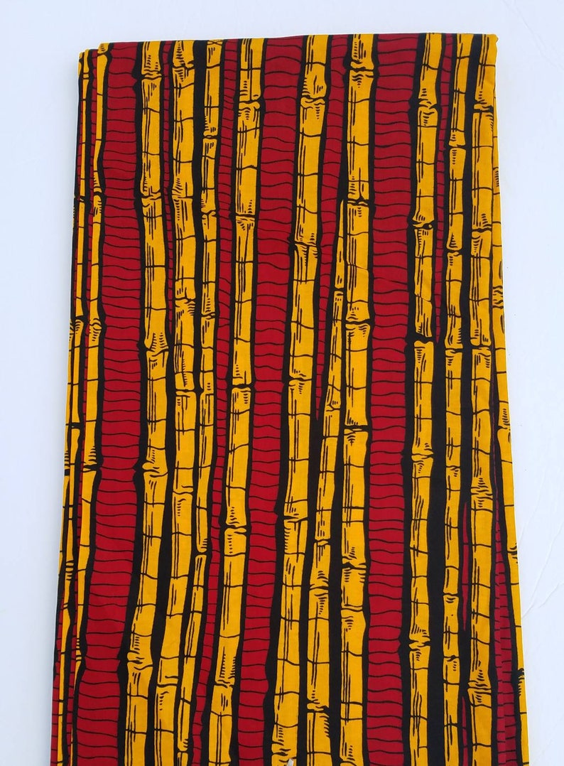 Yellow And Black Ankara Fabric; African Clothing; African Fabric; African Fabric in yard; African Headwrap;African print fabric ;Ankara Red