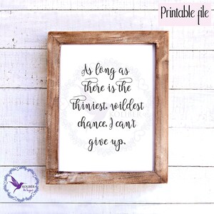 I cant give up, Printable Wall Art,  PCOS, Hope, Inspirational, Pray, Gift, Decor, infertility
