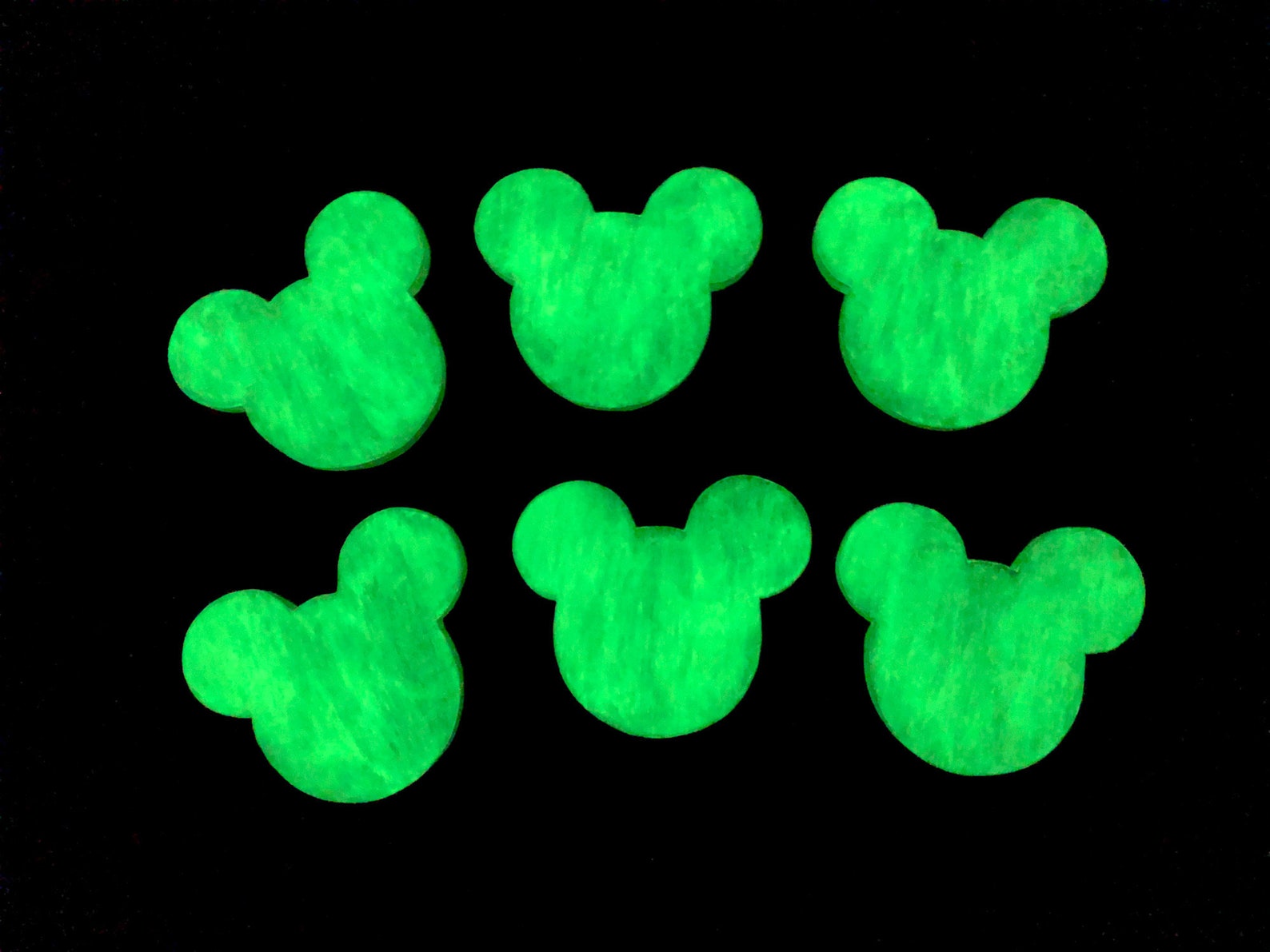 Mickey Mouse Ears Glow in the Dark Wall Decor Kids Room Etsy