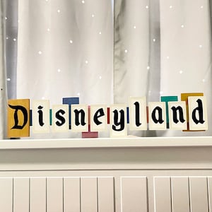 18&quot;  Retro Disneyland sign without flags, Vintage, custom sign, Handmade, home decor, Entrance sign,