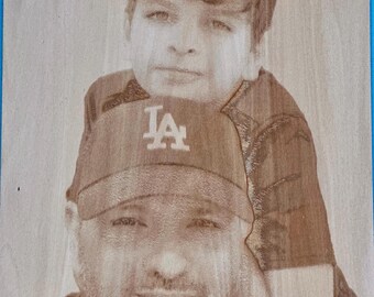 Handmade Wood, Burnt Photo Art, Wood Portrait, Engraved Photo on Wood ...