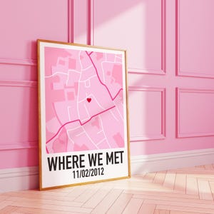 Póster de mapa cuadrado personalizado / Impresión de pared personalizada / Arte personalizado / Regalos de Navidad de relación para ella / A3 A4 8X10 A5 5X7
