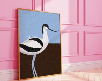 FRAMED Avocet : Dopamine Decor Nature Bird Wall Print