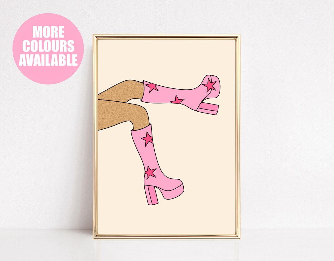 Star Gogo Boots Wall Print Fashion Wall Art A4 8X10 A5 5X7 - Etsy UK