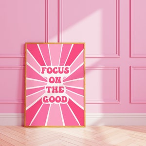 Focus on the good | striped wall print | digital art | affirmation | A3 A4 8X10 A5 5X7