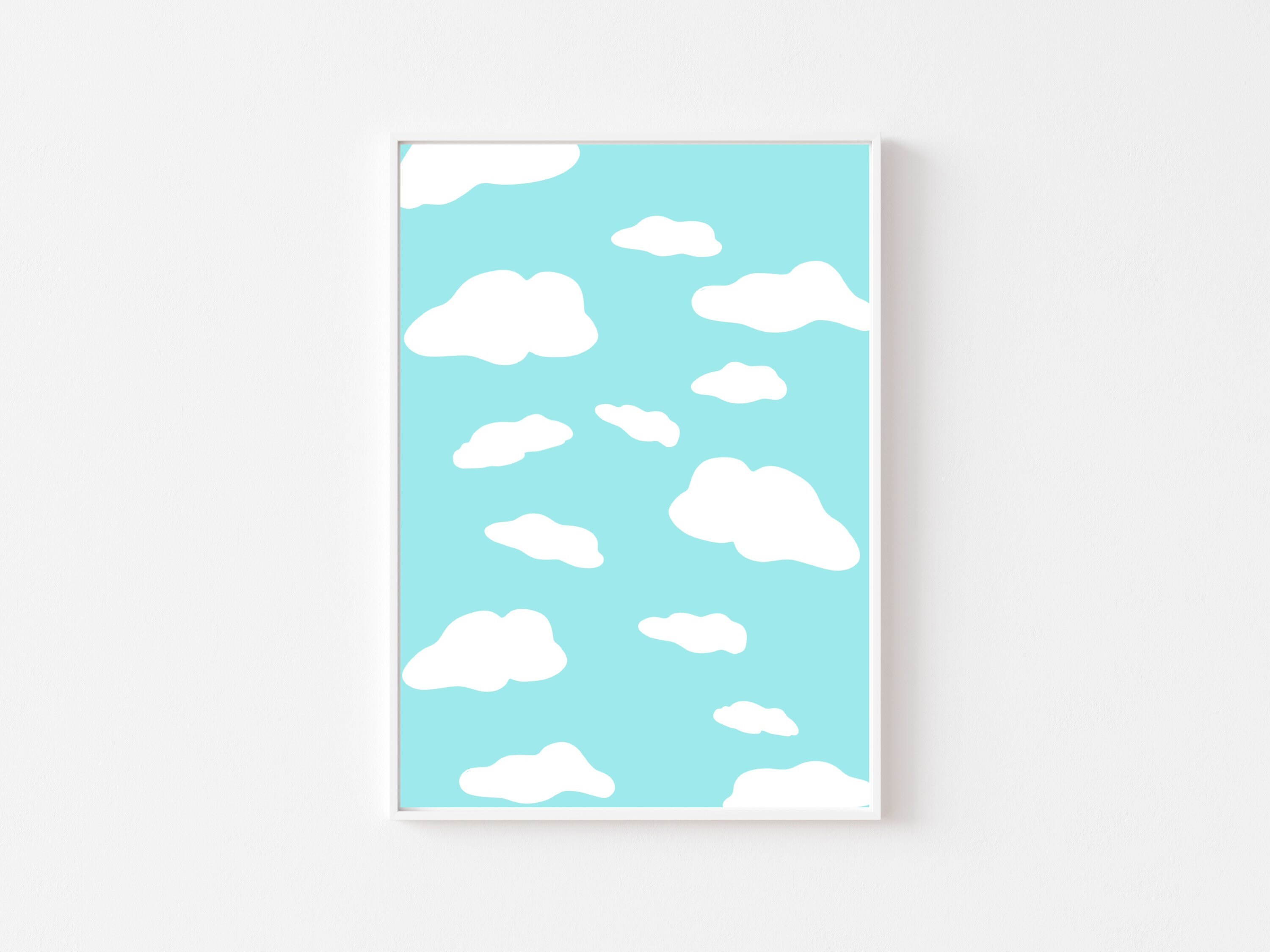 Cloud print wall art / sky sunset / digital art / A4 A5 5X7 Etsy