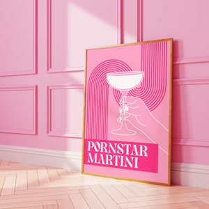 Marakuja martini na ścianę | wydruk na ścianę | pismo bąbelkowe | sztuka typografii | artysta cyfrowy | A3 A4 8X10 A5 5X7