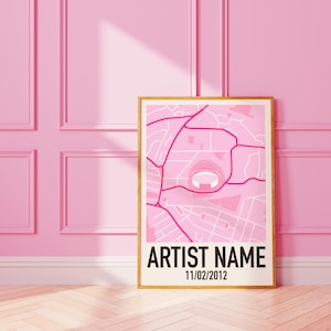 Konzertplan als Plakat | Gedenk Gig personalisierter Wanddruck | maßgeschneiderte Kunst | Beziehung Weihnachtsgeschenke für Sie | A3 A4 8X10 A5 5X7