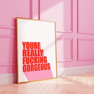 Multicolore | corps positif | affirmation quotidienne | tu es vraiment magnifique | impression murale | A3 A4 8X10 A5 5X7