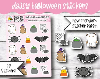 Halloween Sticker, Spinne Sticker, Gespenst Sticker, Candy, Hund Sticker, vertikale Sticker