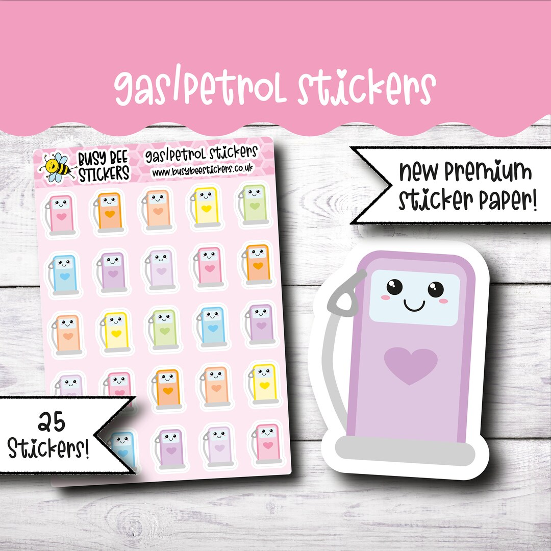 Gas / Petrol Planner Stickers, Fuel Pump Stickers, Gas Pump, Gas