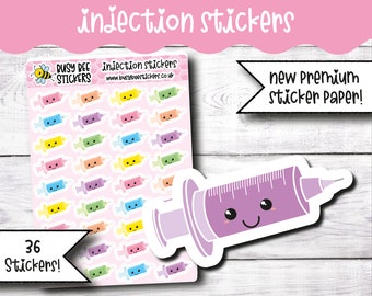 Injection Planner Stickers, Nurse Planner Stickers, Doctor Planner Stickers, Appointment,    Vertical Planner