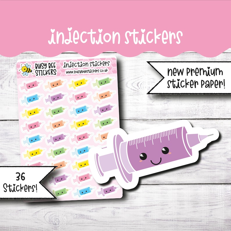 Injection Planner Stickers, Nurse Planner Stickers, Doctor Planner Stickers, Appointment, Vertical Planner image 1