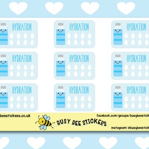 Hydration Tracker Planner Stickers Habit Tracker Hydrate - Etsy