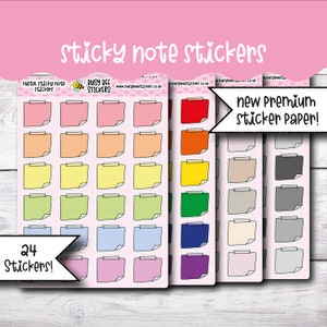 Sticky Note Planner Sticker, vertikaler Planer