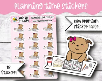 Planning Time Planner Stickers, Planner Time, Plan with Me, Notebook, Planning, Cute,   Vertical Planner