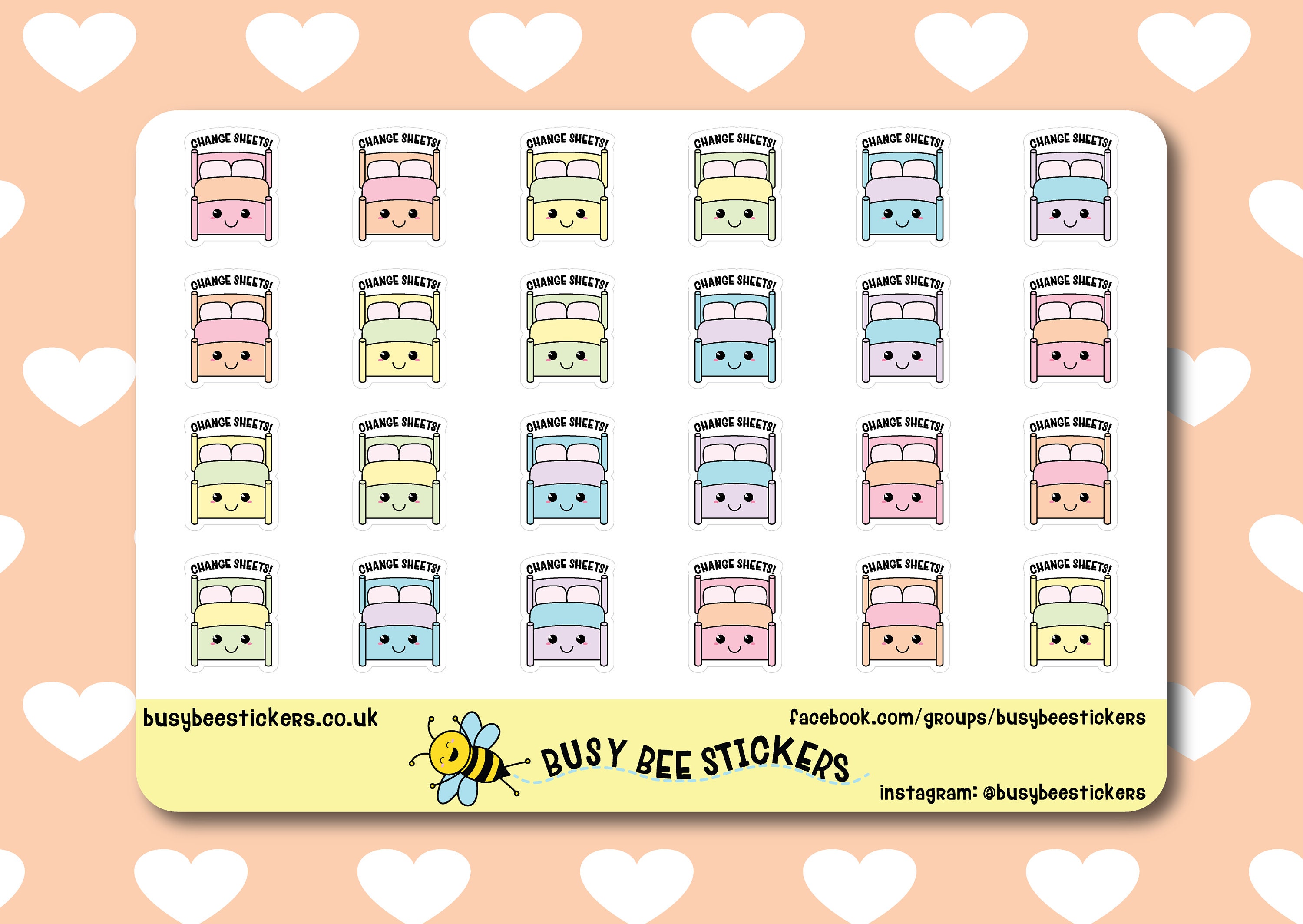 Change Sheets Planner Stickers Bedding Stickers Laundry - Etsy UK