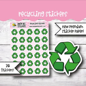 Recycling Planer Aufkleber, Reinigung, Müll, Haushalt, Müll, Doodle, Müll, Vertikaler Planer