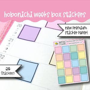 Hobonichi Pastell Boxen, Hobonichi Wochen Pastell Planner Sticker