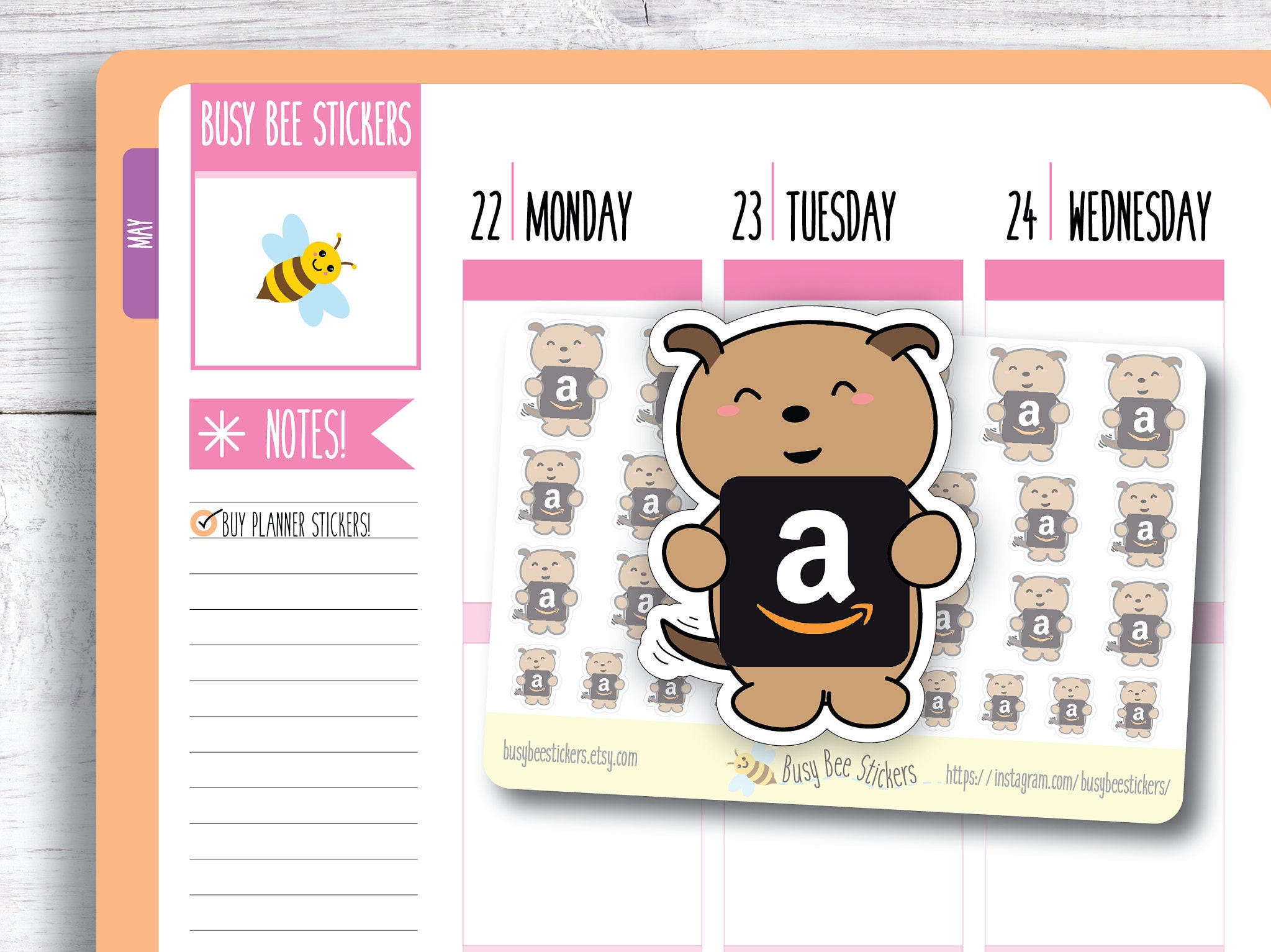 Amazon Planner Stickers  Online  Shopping Stickers  Dog Etsy