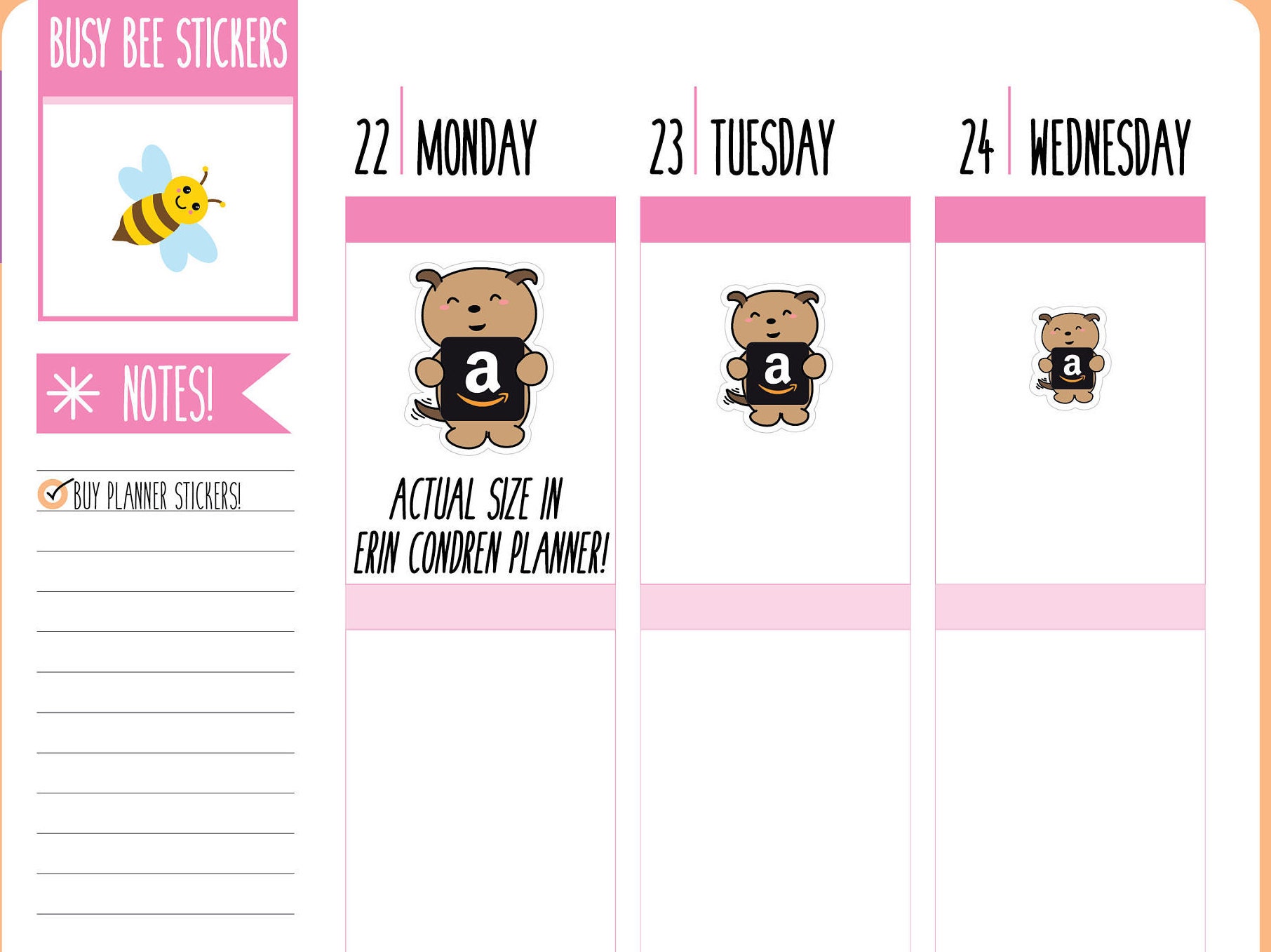 Amazon Planner Stickers Online Shopping Stickers Dog Etsy
