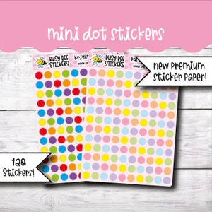 Mini Punkte Aufkleber, Funktionaler Planer Aufkleber, Bullet Journal Aufkleber, Marker, Vertikaler Planer