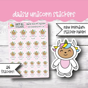 Einhorn Aufkleber, Kawaii Einhorn Aufkleber, Hund Aufkleber, Kostüm Aufkleber, vertikale Planner