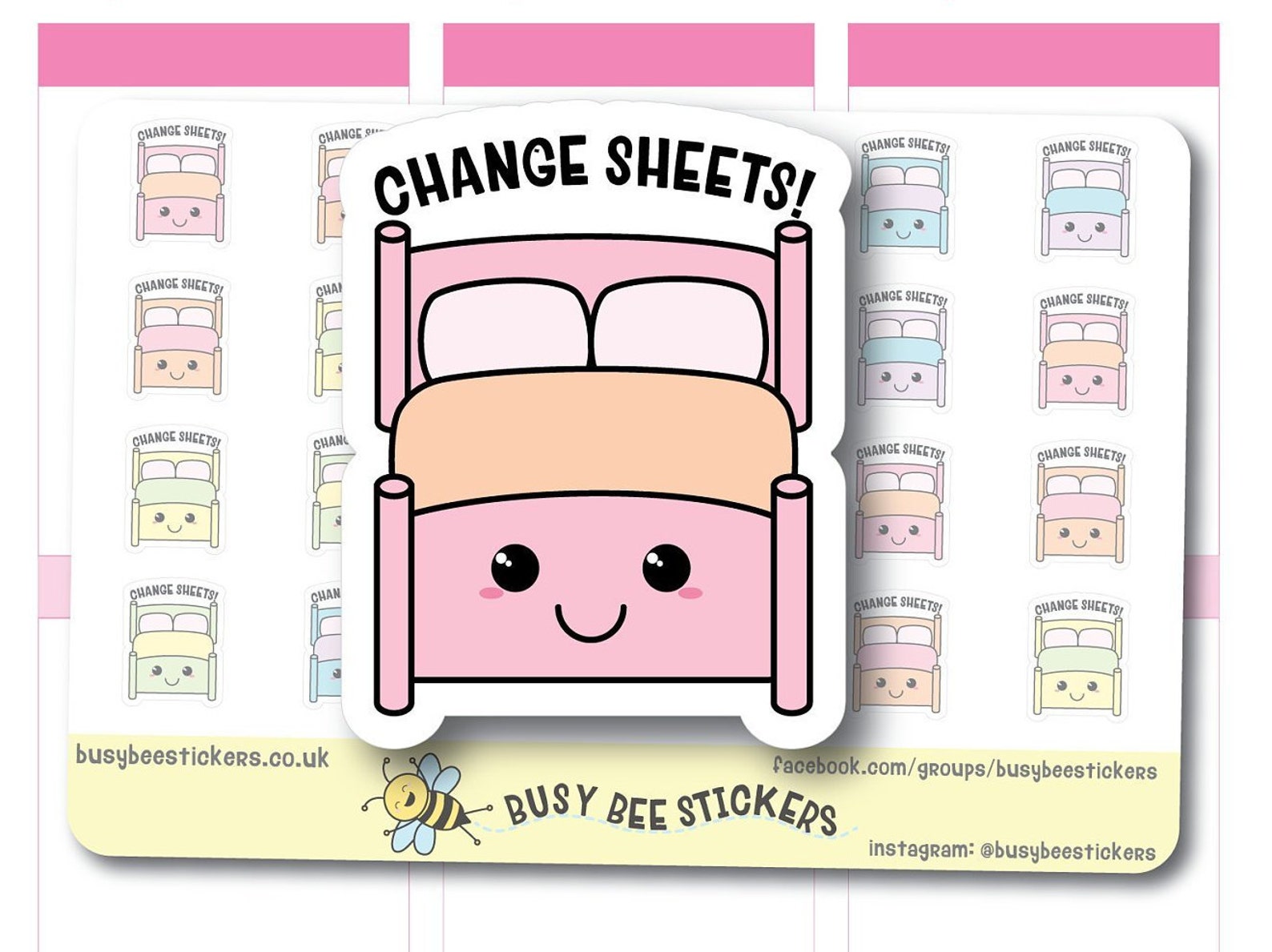 Change Sheets Planner Stickers Bedding Stickers Laundry - Etsy UK
