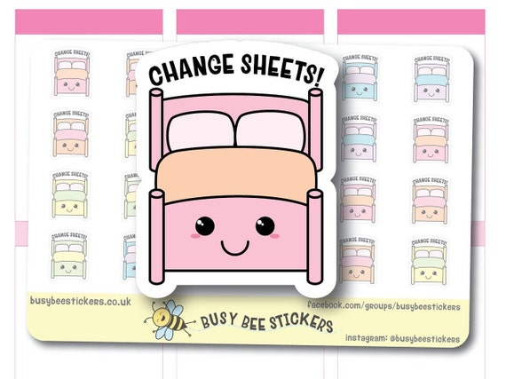 Change Sheets Planner Stickers Bedding Stickers Laundry - Etsy UK
