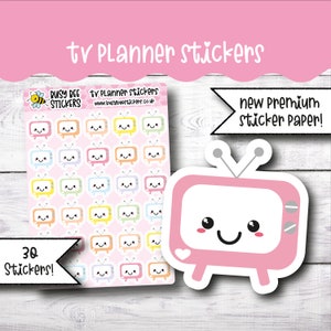TV Aufkleber, Kawaii Aufkleber, Fernseher Aufkleber, Vertikaler Planer