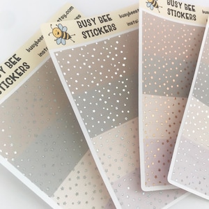 Foil Sparkle Header Planner Stickers, Neutral, Foil Star, Header Stickers, Foiled, Functional,   Vertical Planner